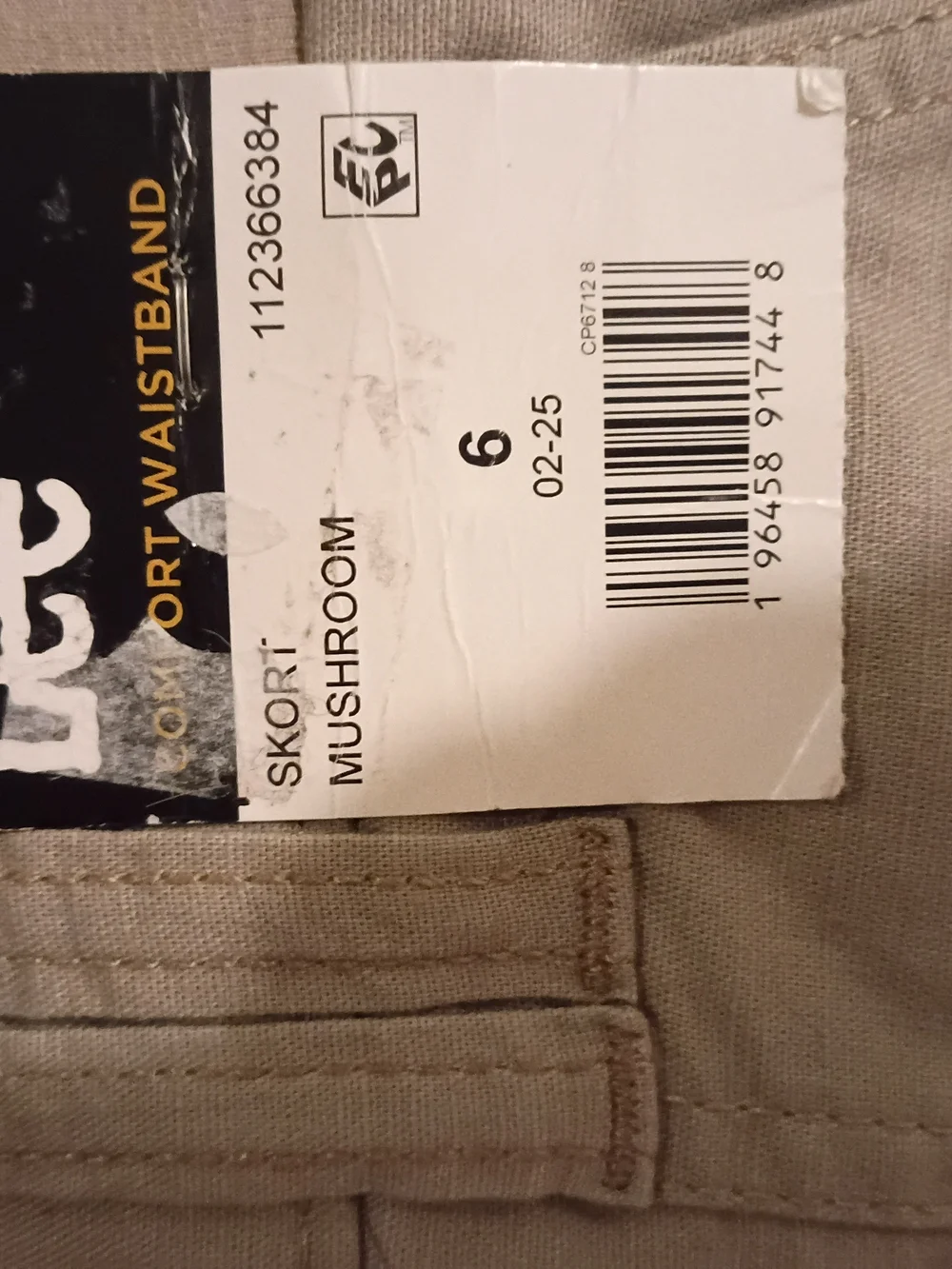 Lee Women's Khaki Mini Skirt with Front Seam Detail